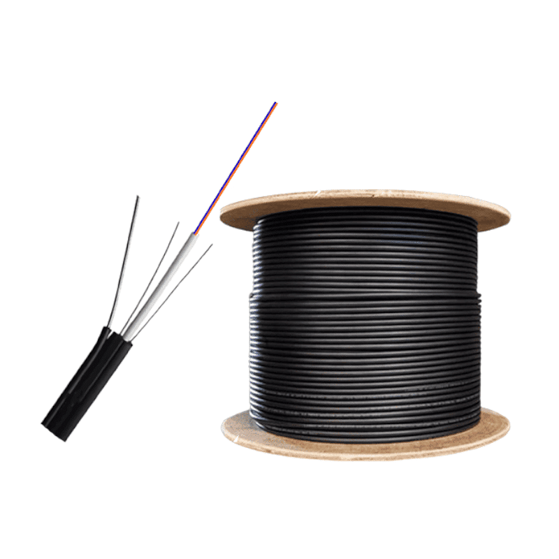 AI-FO-2HI-2KM Fibra Drop Monomodo 2 Hilos 2 km con Mensajero 1 mm - Imagen 1